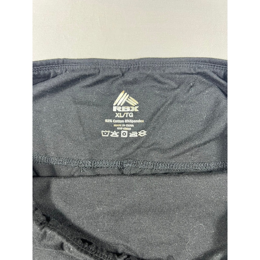 RBX Womens Black High Waist Capri Leggings with Pockets Size XL Cotton Spandex - Picture 5 of 7